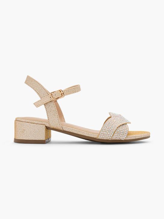 graceland heeled sandal champagne deichmann
