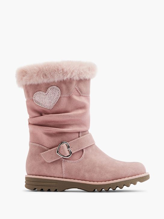 graceland knie-hohe boot rosa deichmann
