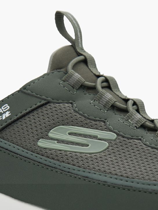 skechers bounder swift-fit-slip-on trainers olive deichmann