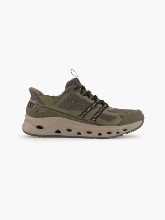 skechers swift-fit-slip-on trainers olive deichmann