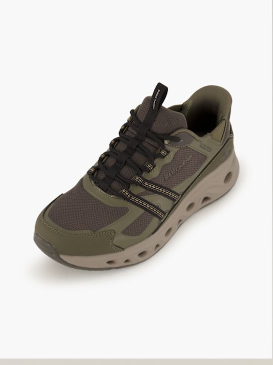 skechers swift-fit-slip-on trainers olive deichmann