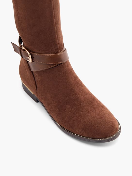 graceland knie hohe stiefel brown deichmann