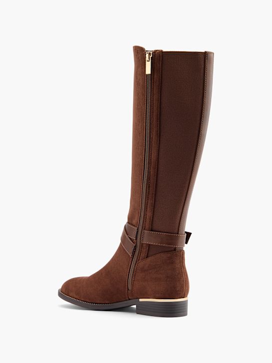 graceland knie hohe stiefel brown deichmann