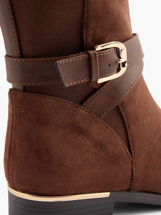 graceland knie hohe stiefel brown deichmann