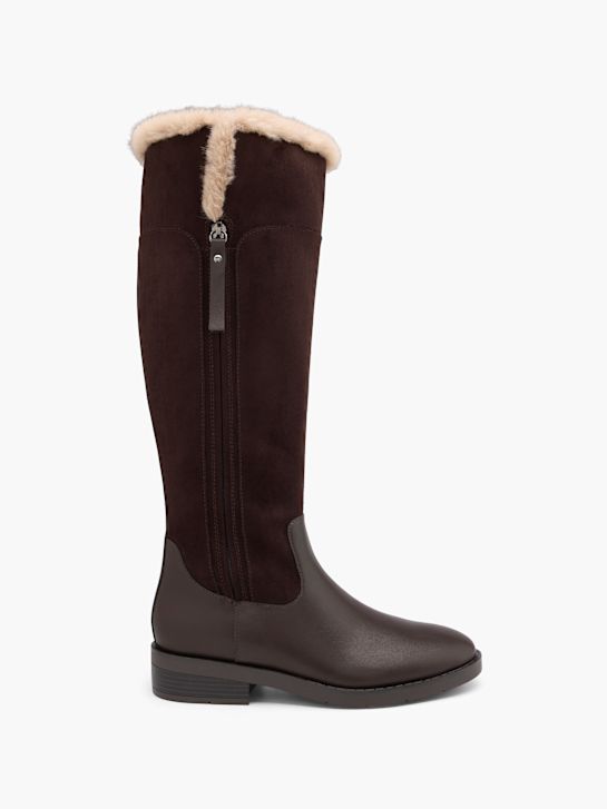 graceland knie hohe stiefel brown deichmann