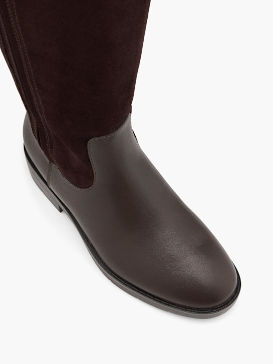 graceland knie hohe stiefel brown deichmann