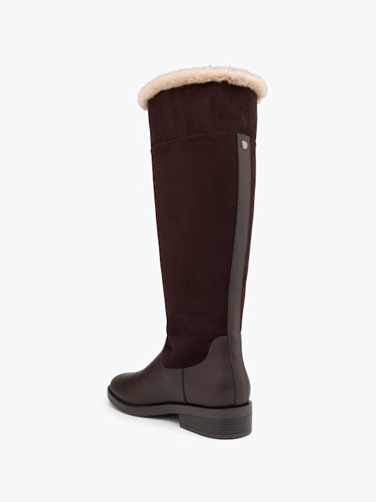 graceland knie hohe stiefel brown deichmann