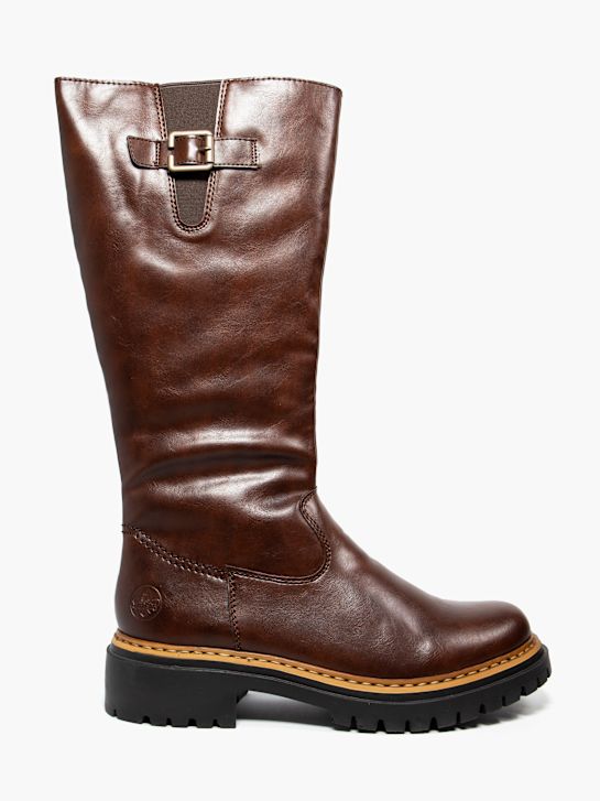 rieker knie hohe stiefel brown deichmann