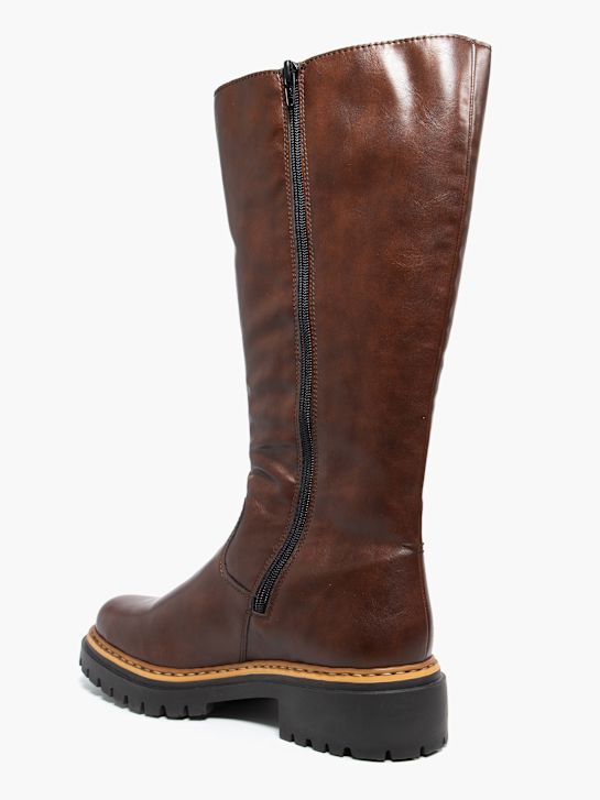 rieker knie hohe stiefel brown deichmann