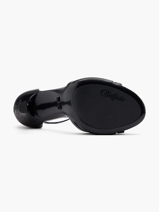 buffalo heeled sandal black deichmann