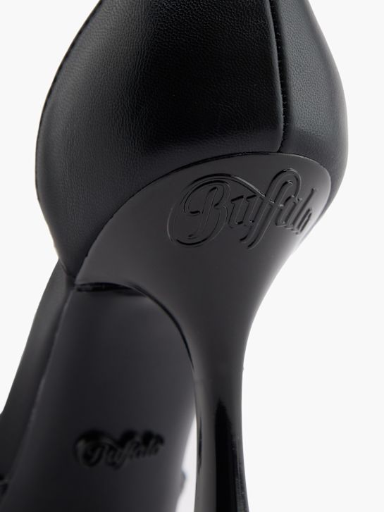 buffalo heeled sandal black deichmann