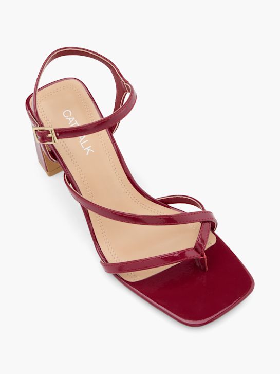 catwalk heeled sandal burgund deichmann