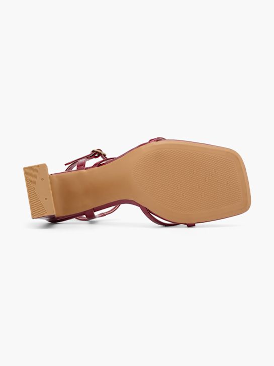 catwalk heeled sandal burgund deichmann