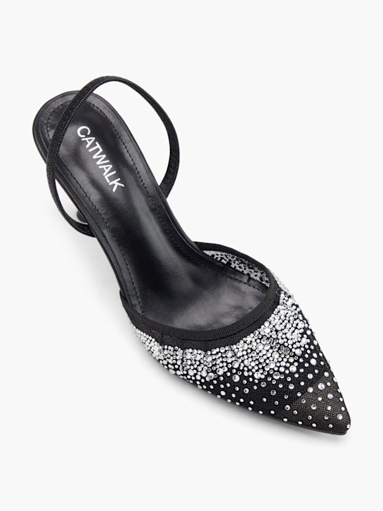catwalk slingback ferse schwarz deichmann