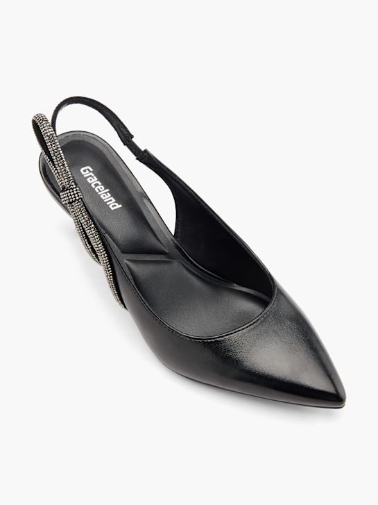 graceland slingback ferse schwarz deichmann