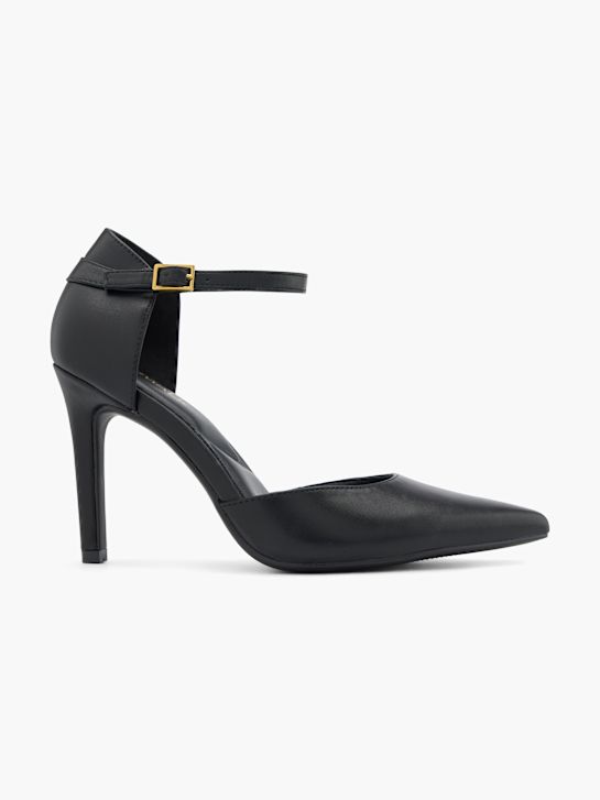 catwalk geschnallt ferse schwarz deichmann