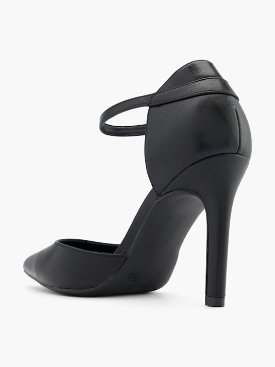 catwalk geschnallt ferse schwarz deichmann