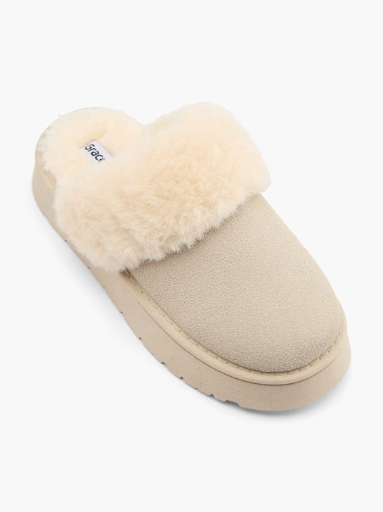 graceland plüsch slipper creme deichmann