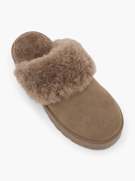 graceland plüsch slipper braun deichmann