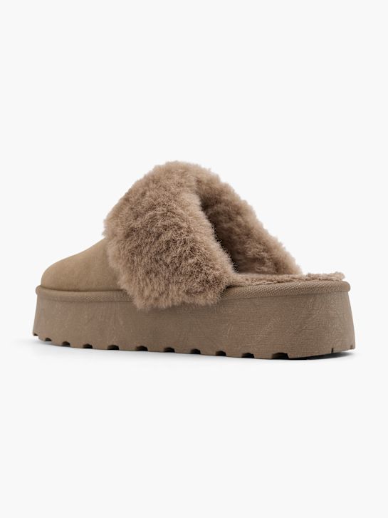 graceland plüsch slipper braun deichmann