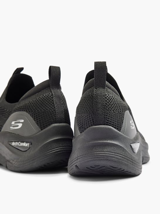 skechers arch komfort slip-on trainers black deichmann
