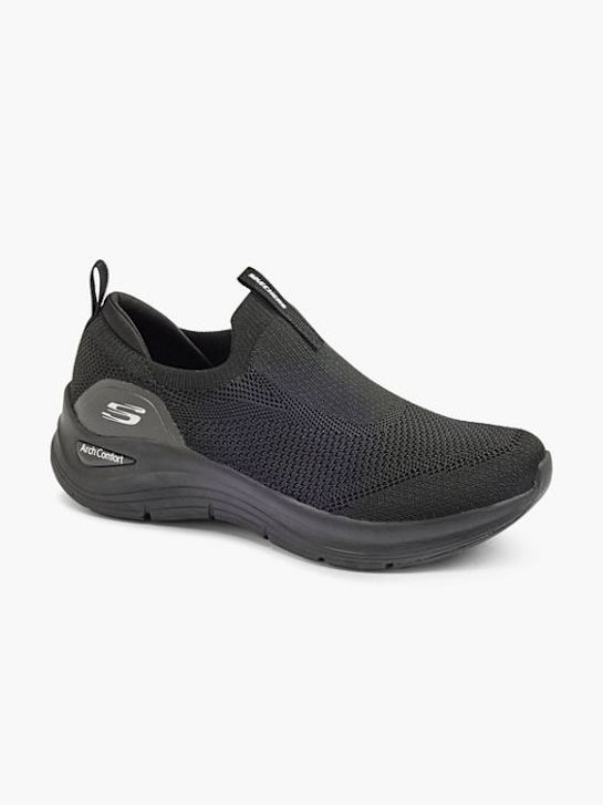 skechers arch komfort slip-on trainers black deichmann