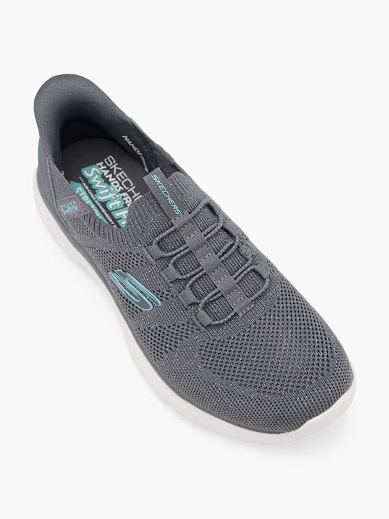skechers swift-fit sohle anbieter slip-on trainers grau deichmann