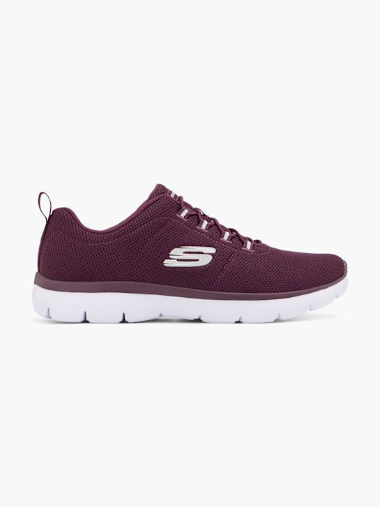 skechers pure genius - optimistisch mix slip-on trainers burgundy deichmann