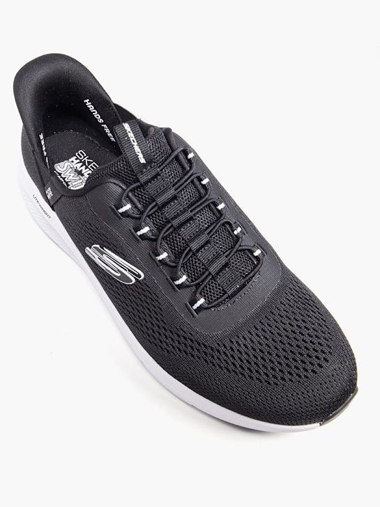 skechers swift-fit-slip-on trainers black deichmann