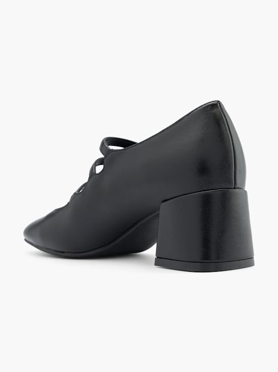 catwalk mary jane geschnallt ferse schwarz deichmann