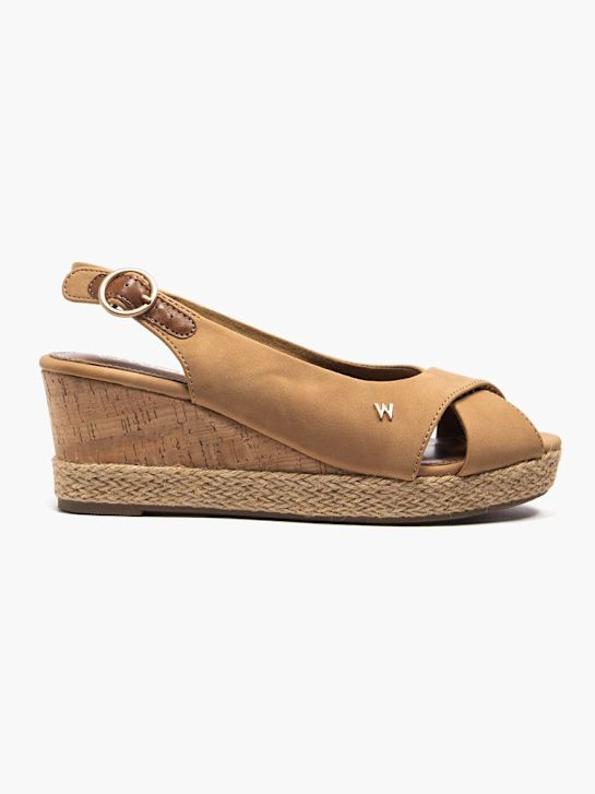 wrangler heeled sandal brown deichmann