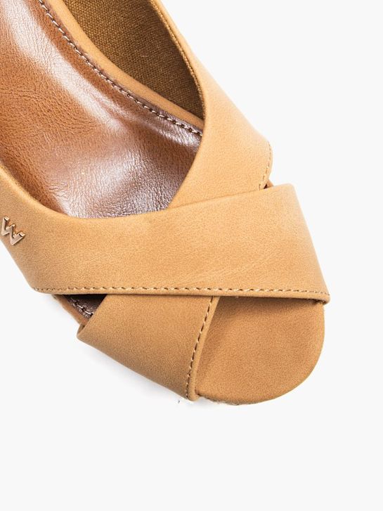 wrangler heeled sandal brown deichmann