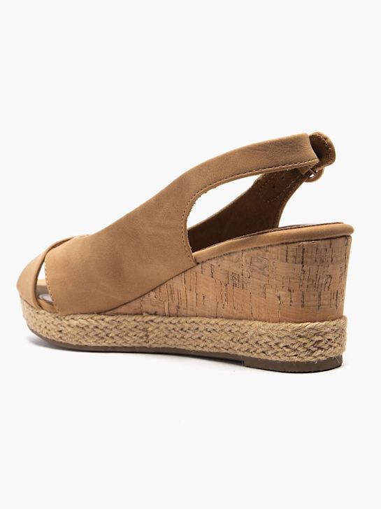 wrangler heeled sandal brown deichmann