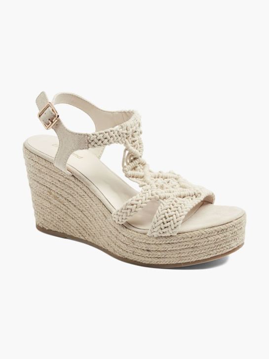graceland heeled sandal beige deichmann