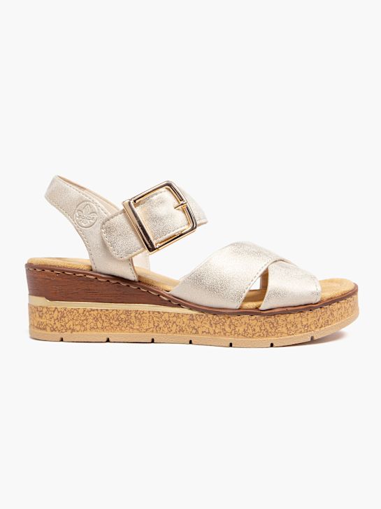 rieker heeled sandal beige deichmann