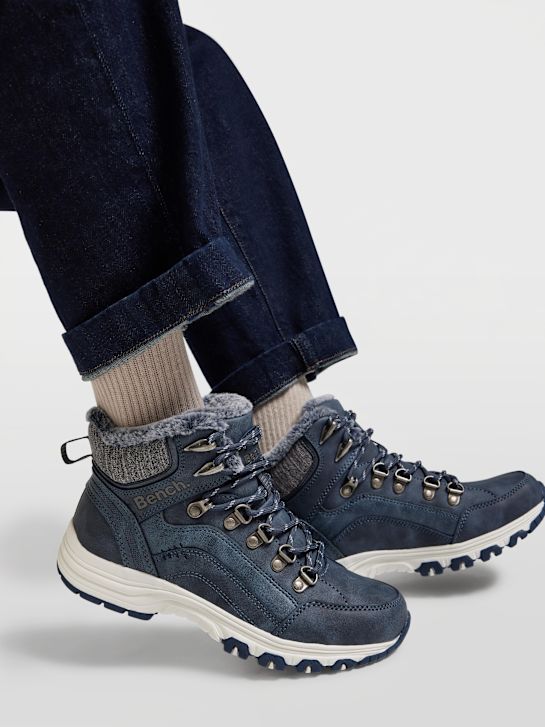 bank lace-up boot blue deichmann